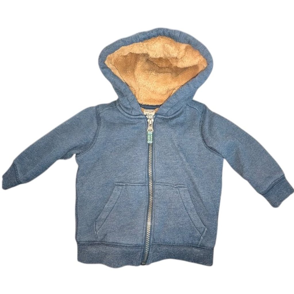 3 For $9 Carter's Boys Hooded Faux Fur Lined Full Zip Zipper Jacket Hoodie